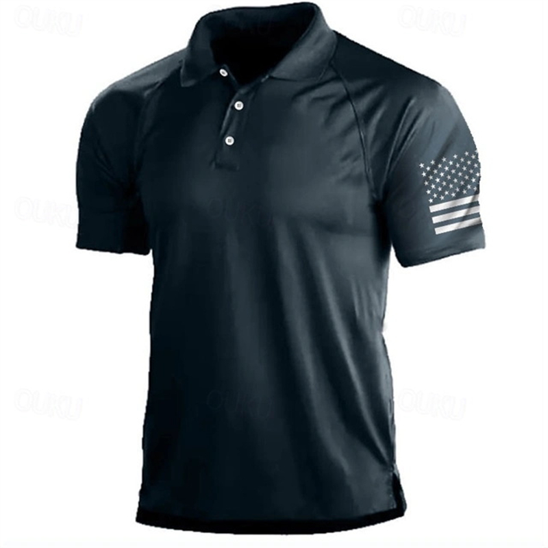 Golf Equipment For Sale - 3D Print USA Flag Pattern Polo