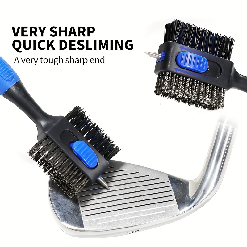 Golf Equipment For Sale - Dual-Sided Golf Club Cleaning Brush Retractable