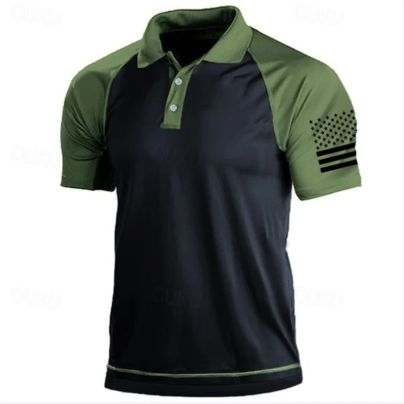 3D Print USA Flag Pattern Polo - огляд і ціна Golf Equipment For Sale