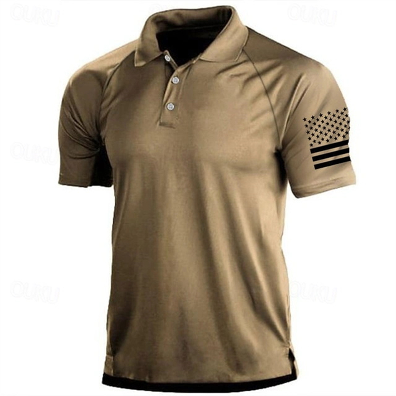 3D Print USA Flag Pattern Polo - огляд і ціна Golf Equipment For Sale
