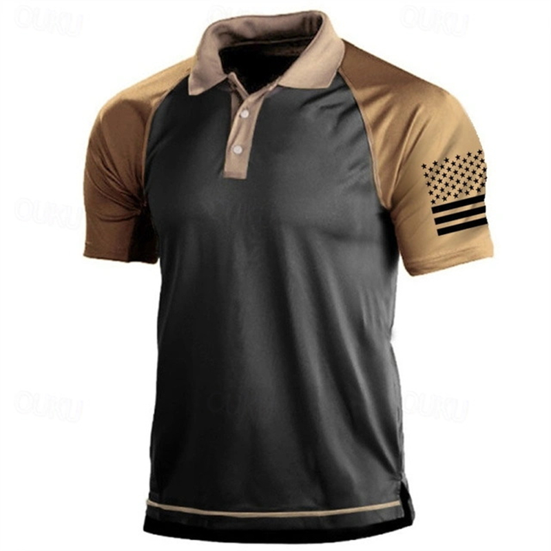 3D Print USA Flag Pattern Polo - огляд і ціна Golf Equipment For Sale